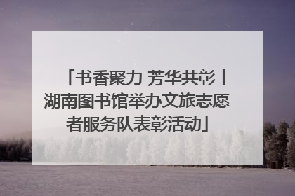 书香聚力 芳华共彰丨湖南图书馆举办文旅志愿者服务队表彰活动