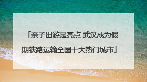 亲子出游是亮点 武汉成为假期铁路运输全国十大热门城市