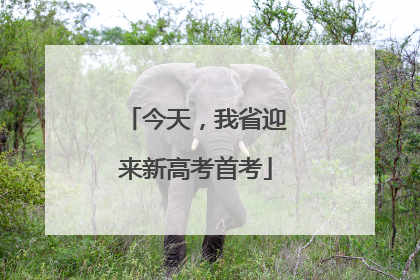 今天，我省迎来新高考首考