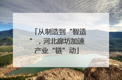 从制造到“智造”,河北廊坊加速产业“链”动