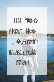 以“暖心仲裁”体系，全方位护航龙江民营经济