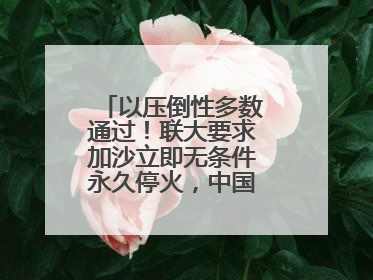 以压倒性多数通过！联大要求加沙立即无条件永久停火，中国投下赞成票