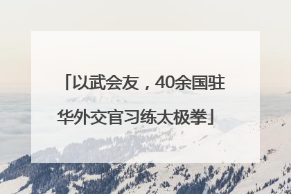 以武会友，40余国驻华外交官习练太极拳