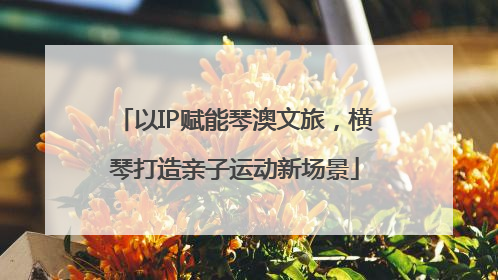 以IP赋能琴澳文旅，横琴打造亲子运动新场景