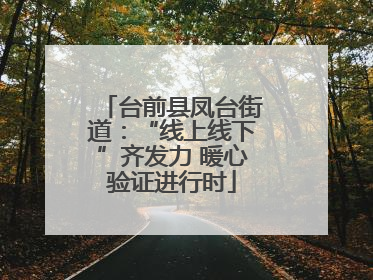 台前县凤台街道：“线上线下”齐发力 暖心验证进行时