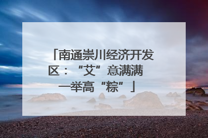 南通崇川经济开发区：“艾”意满满 一举高“粽”