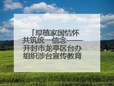 厚植家国情怀 共筑统一信念——开封市龙亭区台办组织涉台宣传教育进校园活动