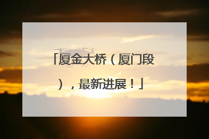 厦金大桥（厦门段），最新进展！