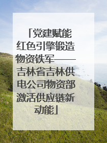 党建赋能 红色引擎锻造物资铁军——吉林省吉林供电公司物资部激活供应链新动能