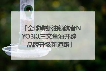 全球磷虾油领航者NYO3以三文鱼油开辟品牌升级新道路