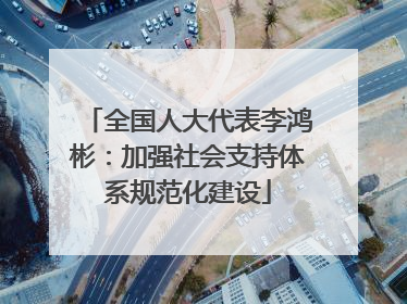 全国人大代表李鸿彬：加强社会支持体系规范化建设