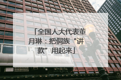 全国人大代表董月琳：把侗族“讲款”用起来