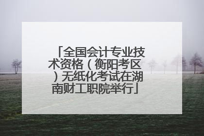 全国会计专业技术资格（衡阳考区）无纸化考试在湖南财工职院举行