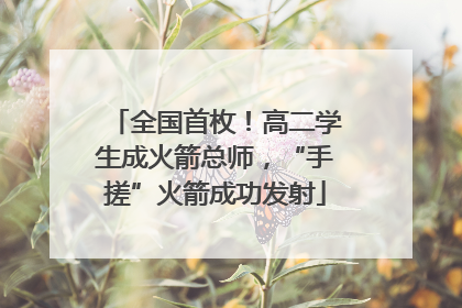 全国首枚！高二学生成火箭总师，“手搓”火箭成功发射