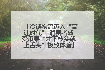 冷链物流迈入“高速时代” 消费者感受瓜果“才下枝头就上舌头”极致体验