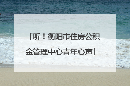 听！衡阳市住房公积金管理中心青年心声