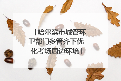 哈尔滨市城管环卫部门多管齐下优化考场周边环境