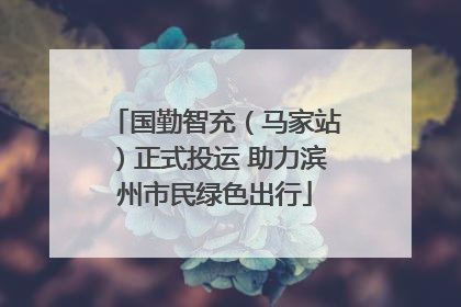 国勤智充（马家站）正式投运 助力滨州市民绿色出行