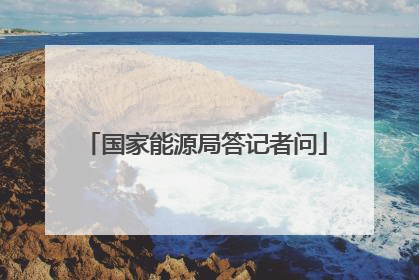 国家能源局答记者问