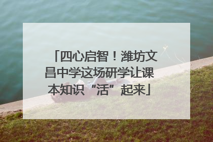 四心启智！潍坊文昌中学这场研学让课本知识“活”起来