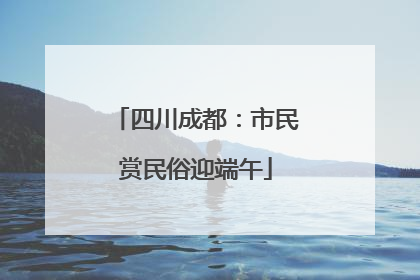 四川成都：市民赏民俗迎端午
