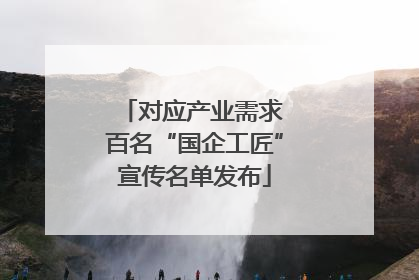 对应产业需求 百名“国企工匠”宣传名单发布