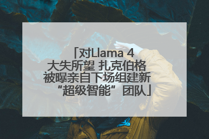 对Llama 4大失所望 扎克伯格被曝亲自下场组建新“超级智能”团队