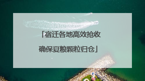 宿迁各地高效抢收 确保夏粮颗粒归仓
