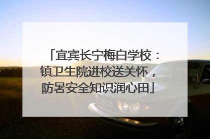 宜宾长宁梅白学校：镇卫生院进校送关怀，防暑安全知识润心田