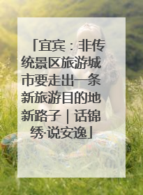 宜宾：非传统景区旅游城市要走出一条新旅游目的地新路子｜话锦绣·说安逸