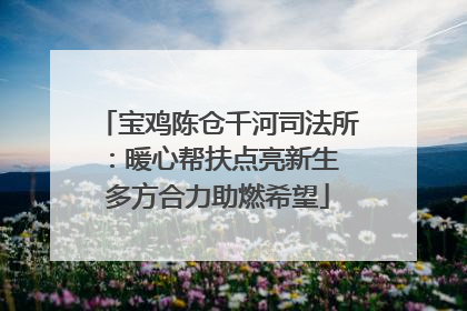 宝鸡陈仓千河司法所：暖心帮扶点亮新生 多方合力助燃希望