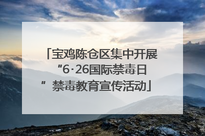 宝鸡陈仓区集中开展“6･26国际禁毒日”禁毒教育宣传活动