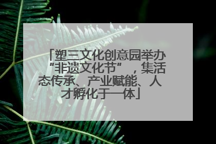 塑三文化创意园举办“非遗文化节”，集活态传承、产业赋能、人才孵化于一体
