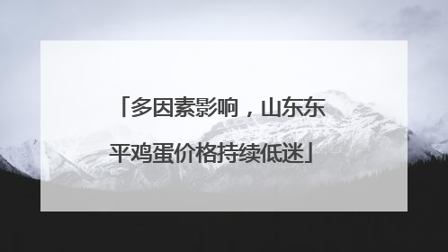多因素影响，山东东平鸡蛋价格持续低迷