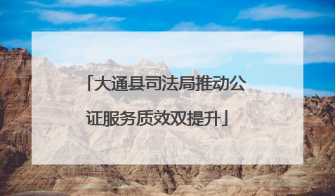 大通县司法局推动公证服务质效双提升