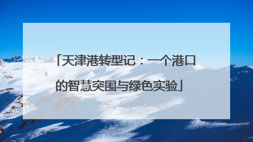天津港转型记：一个港口的智慧突围与绿色实验