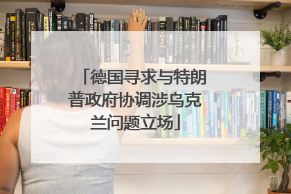 德国寻求与特朗普政府协调涉乌克兰问题立场