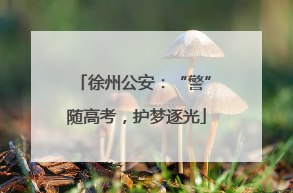 徐州公安：“警”随高考，护梦逐光