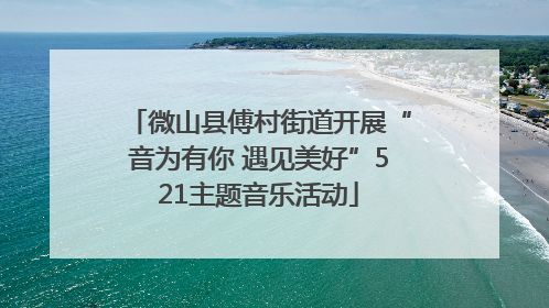 微山县傅村街道开展“音为有你 遇见美好”521主题音乐活动