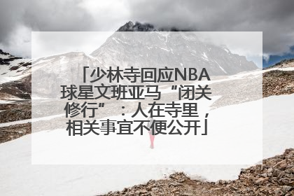 少林寺回应NBA球星文班亚马“闭关修行”：人在寺里，相关事宜不便公开