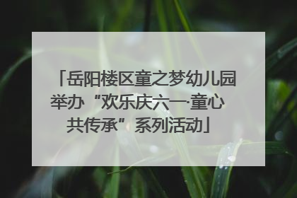 岳阳楼区童之梦幼儿园举办“欢乐庆六一·童心共传承”系列活动