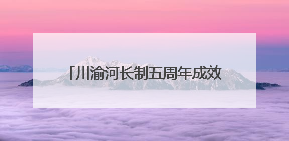 川渝河长制五周年成效显著 三方面看两地创新实践｜新闻发布最前线