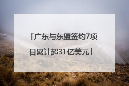 广东与东盟签约7项目累计超31亿美元