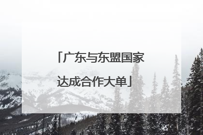 广东与东盟国家达成合作大单