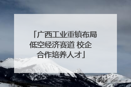 广西工业重镇布局低空经济赛道 校企合作培养人才