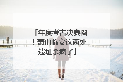 年度考古决赛圈！萧山临安这两处遗址杀疯了
