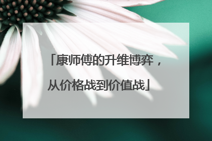 康师傅的升维博弈，从价格战到价值战