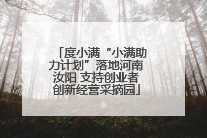 度小满“小满助力计划”落地河南汝阳 支持创业者创新经营采摘园