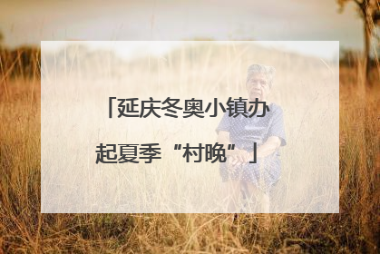 延庆冬奥小镇办起夏季“村晚”