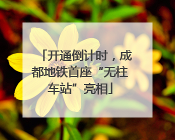 开通倒计时，成都地铁首座“无柱车站”亮相